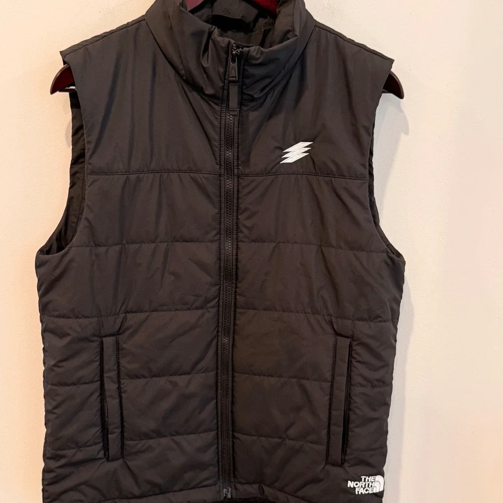 The North Face Black Insulated Puffer Vest Lightning Logo Men's Small S